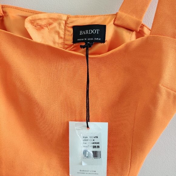BNWT BARDOT|| SUNSET ORANGE Crop top/ bralette Size 14 - Picture 6 of 11